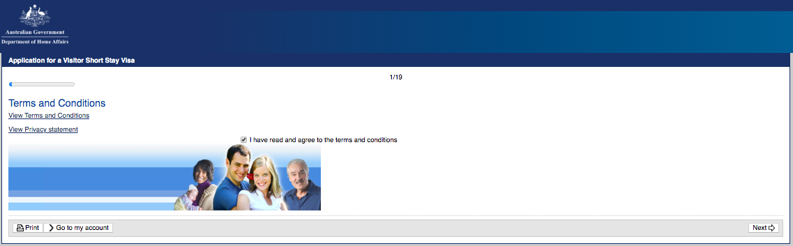 ImmiAccount Australia Visitor Visa (600)