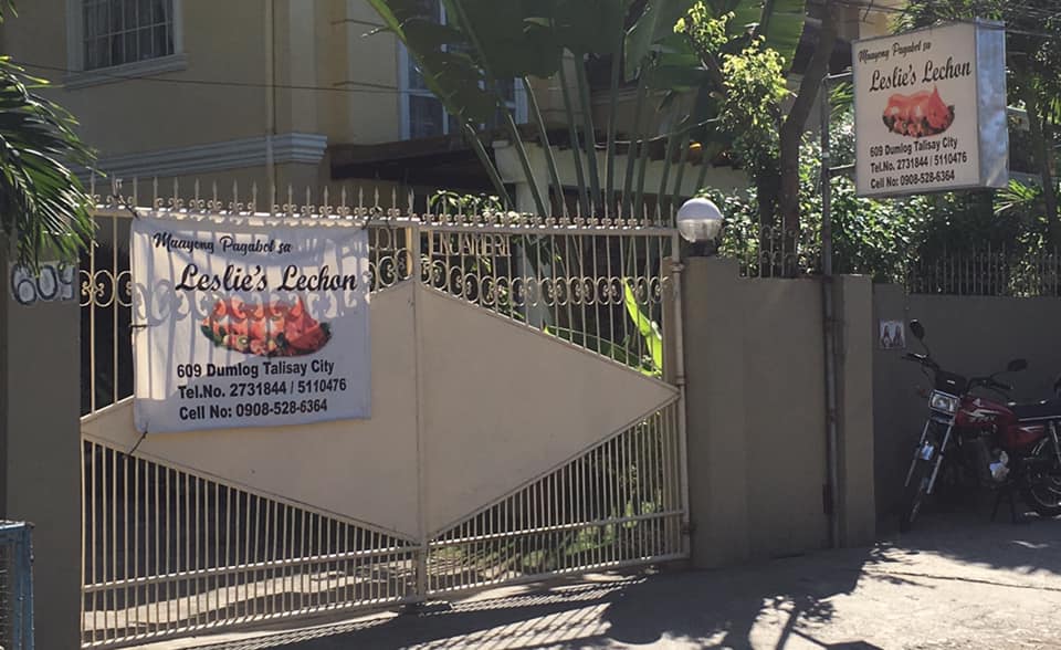 Leslie’s Lechon main location in Dumlog, Talisay City