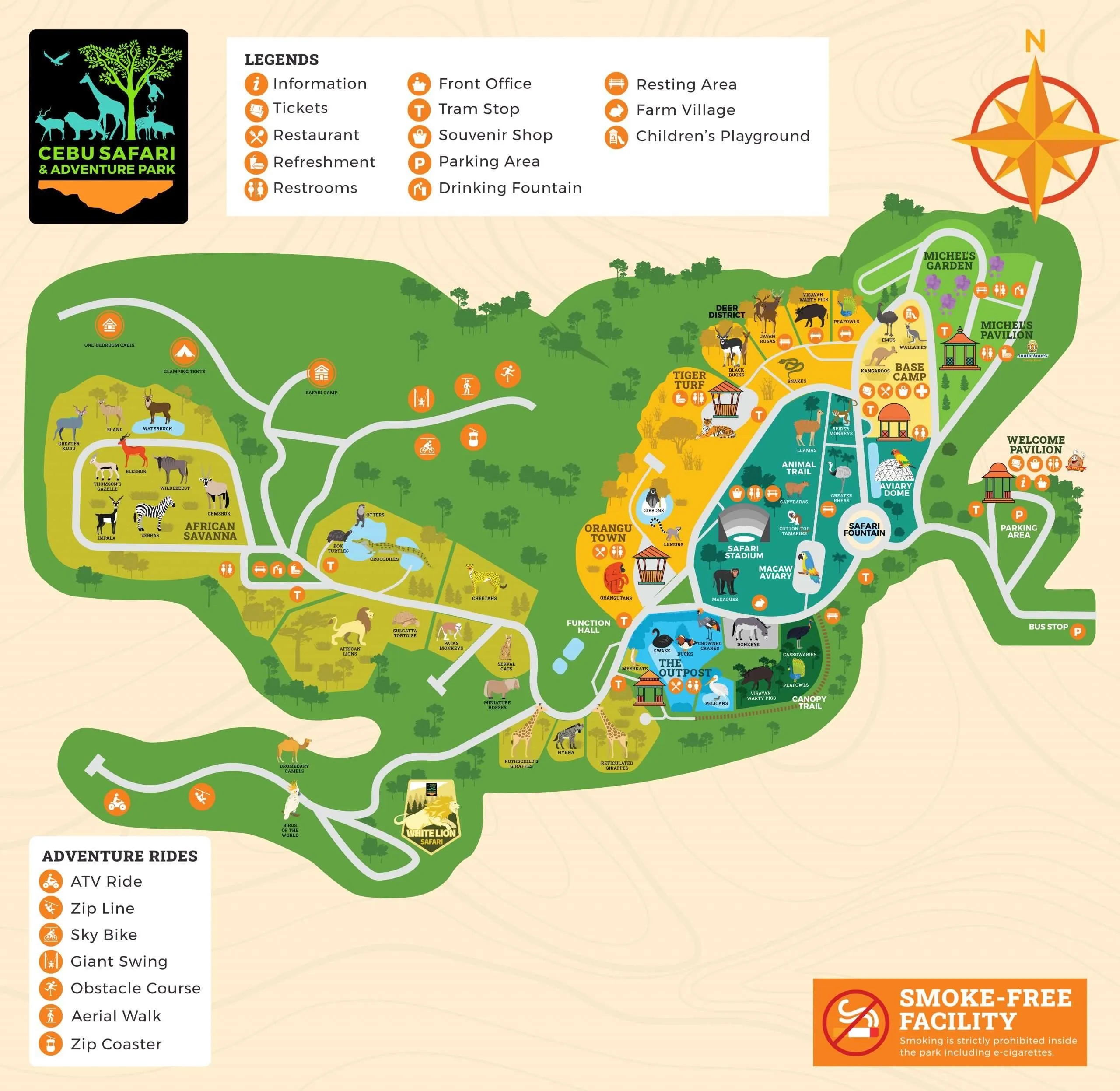 Cebu Safari map