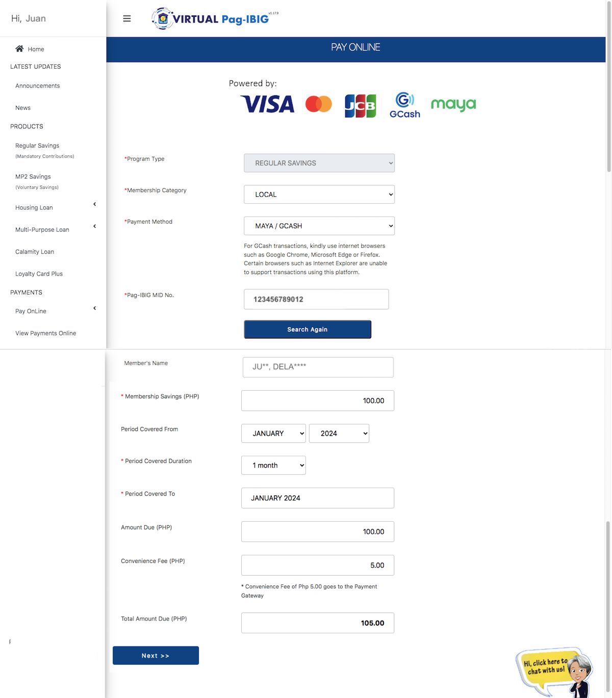 PagIBIG Online Payment Details 2024