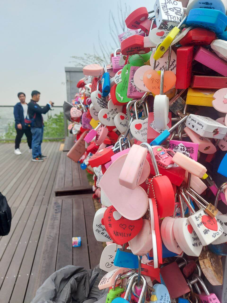 Love locks at N Seoul Tower