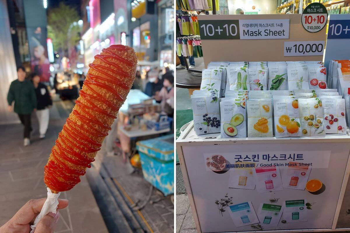 Myeongdong during spring in Korea