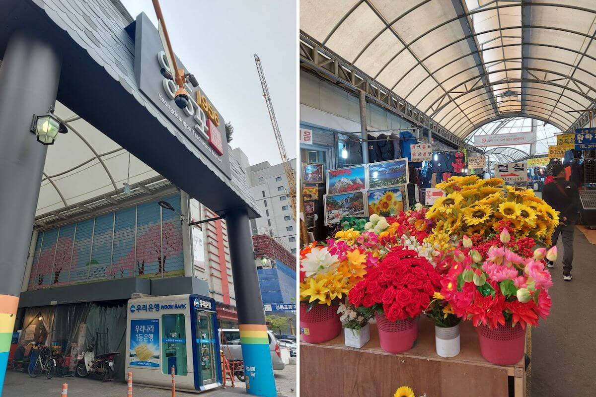 Yeongdeungpo Traditional Market during spring in Korea