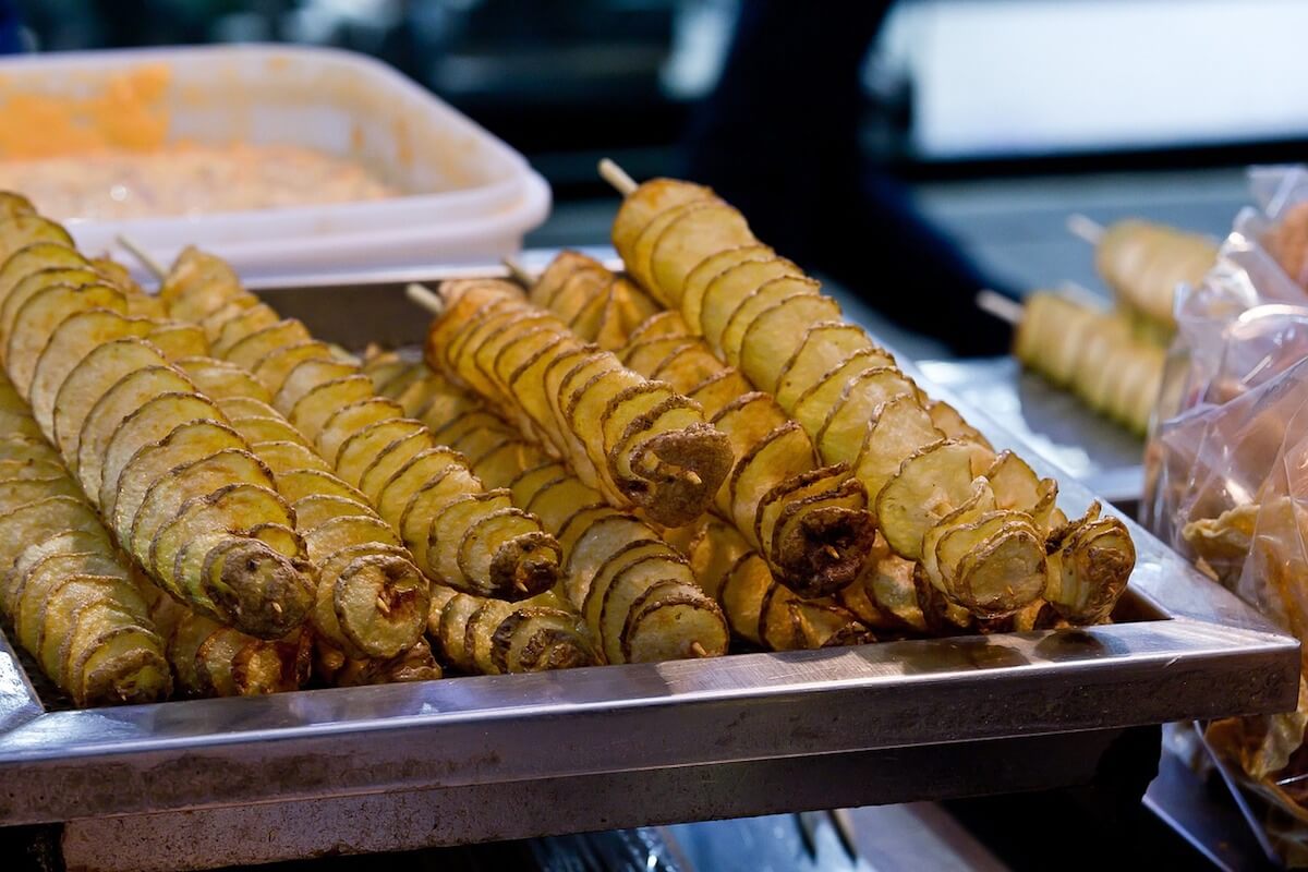 fried tornado potato in Seoul