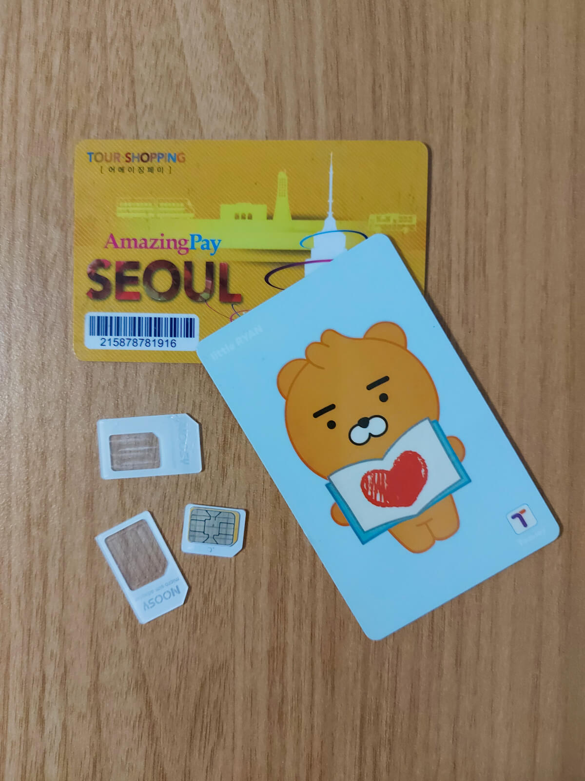 Korea SIM Card and T-Money Card