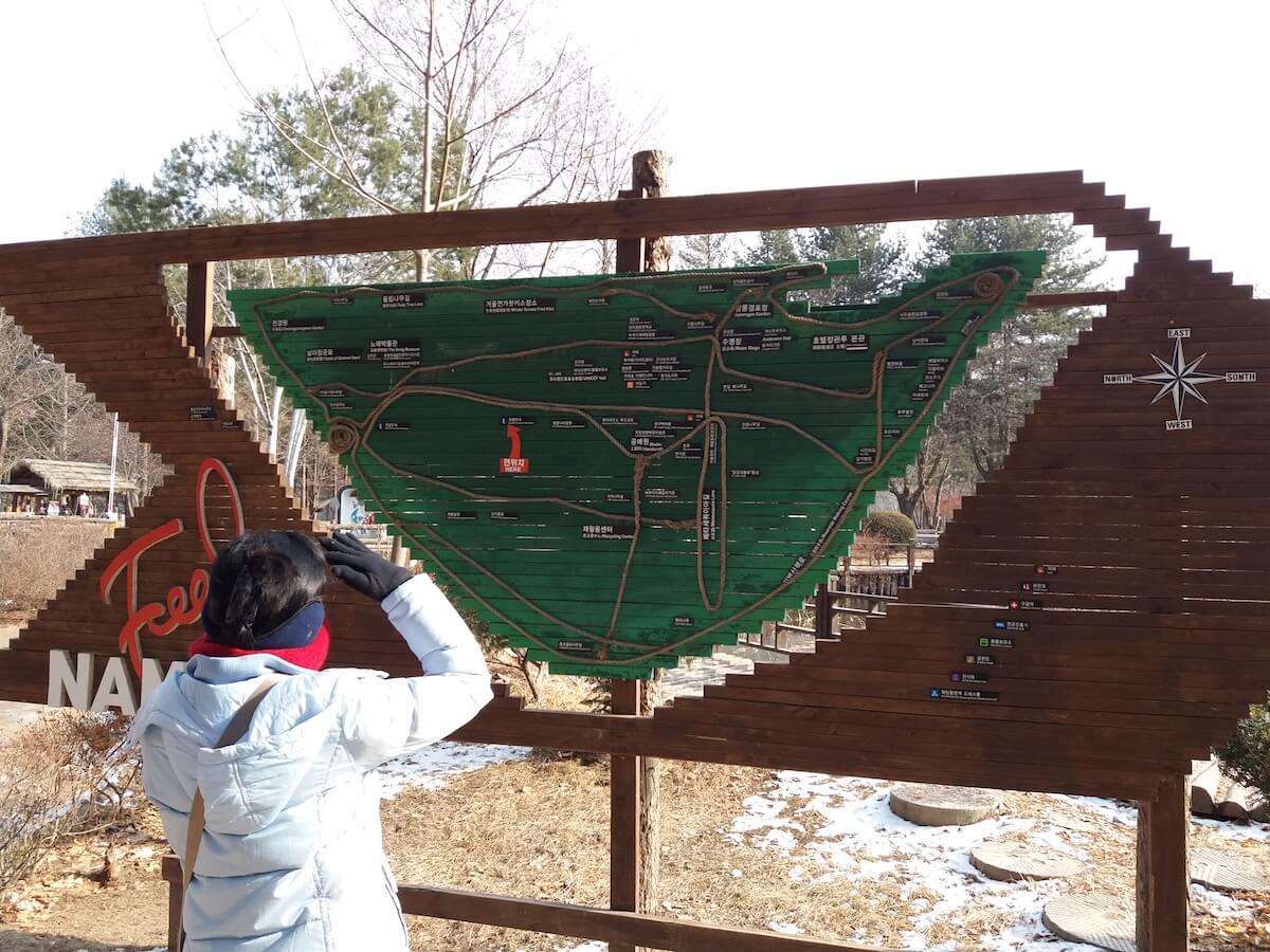 Nami Island map