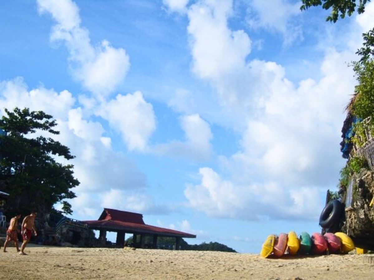 Kayaks on the beach