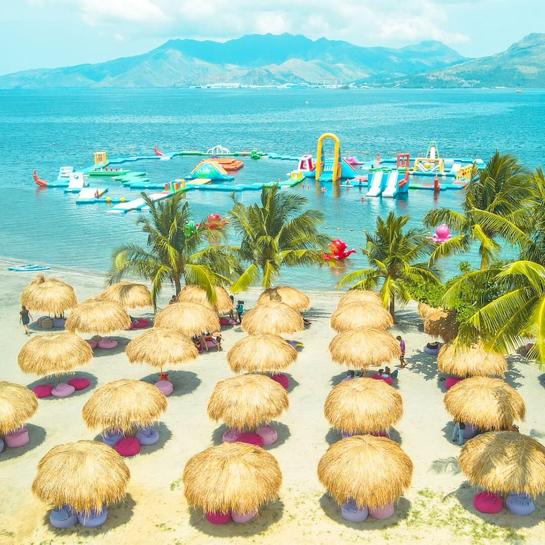 Inflatable Island beach huts