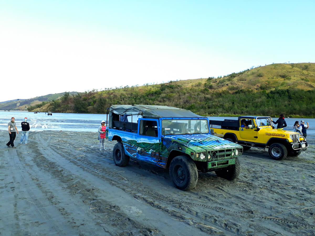 Mt. Pinatubo 4x4 vehicles on the lahar field