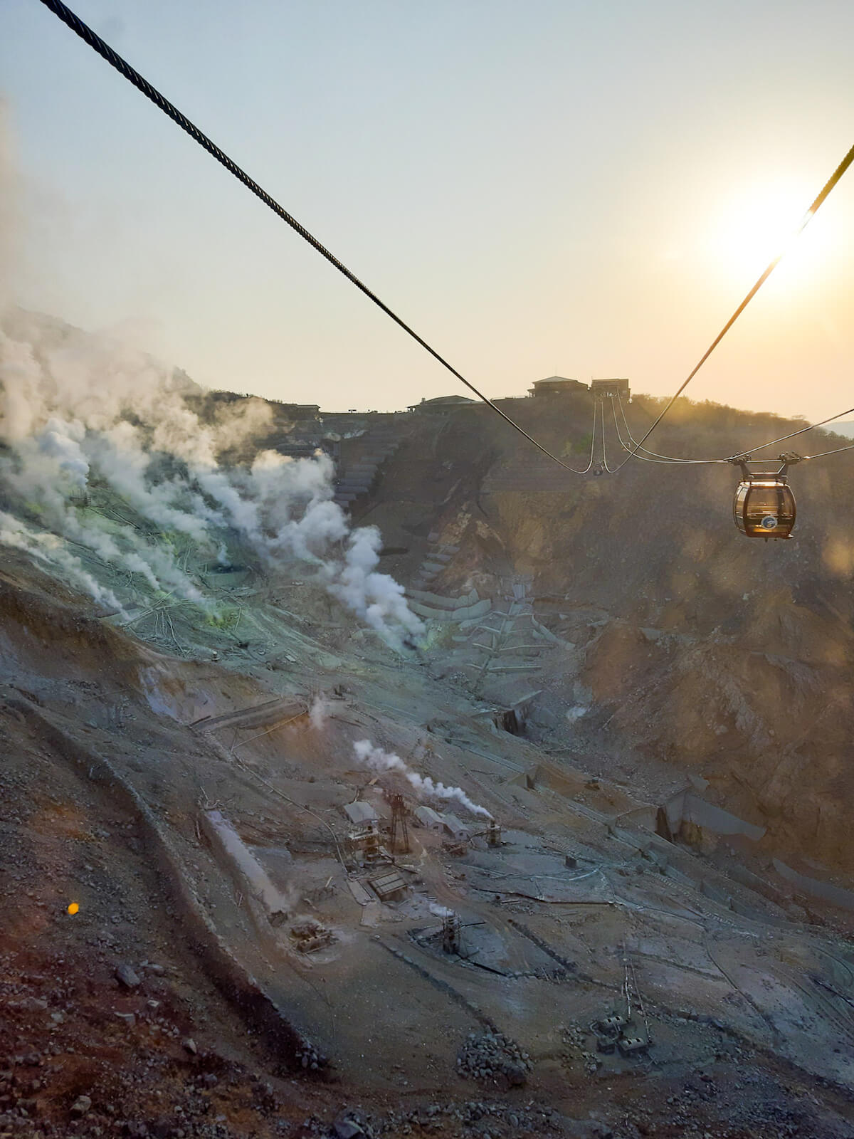 Riding Hakone Ropeway is part of our Hakone day trip from Tokyo