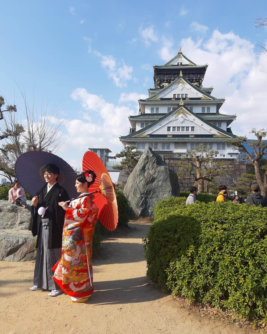 Osaka Castle is a top cherry blossom spot during spring in Japan