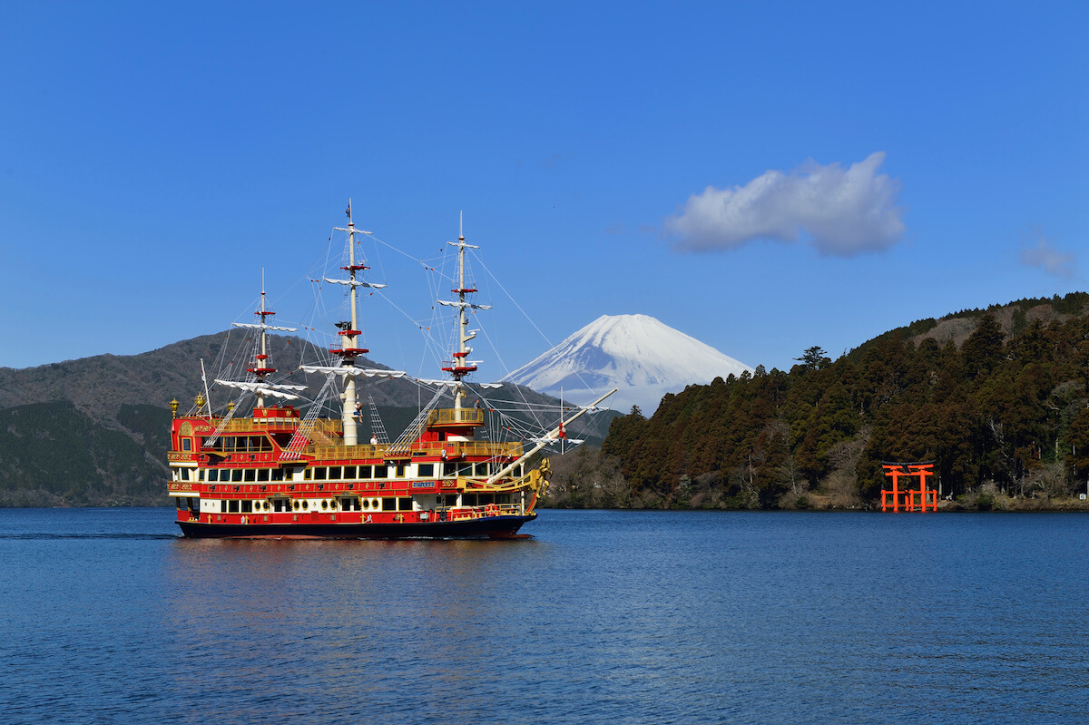 Lake Ashi is one of the best Mount Fuji viewing spots