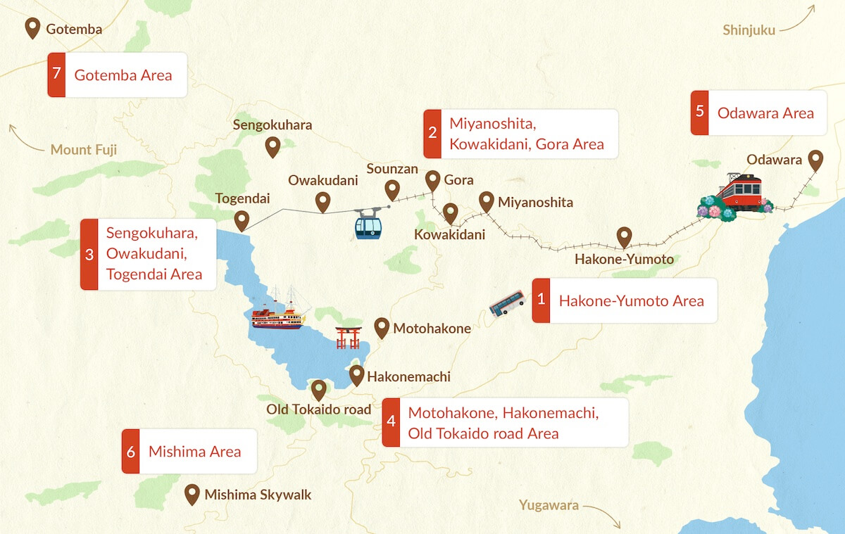 Hakone Free Pass map