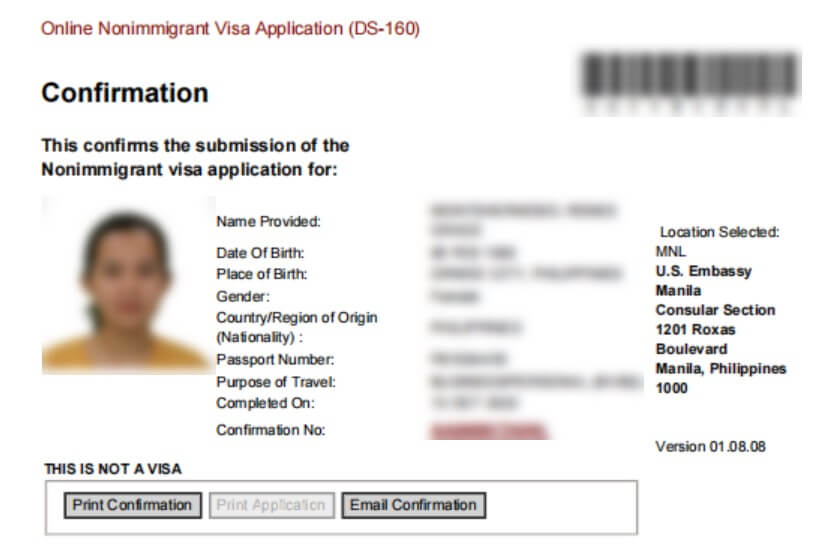 US Visa DS-160 Form