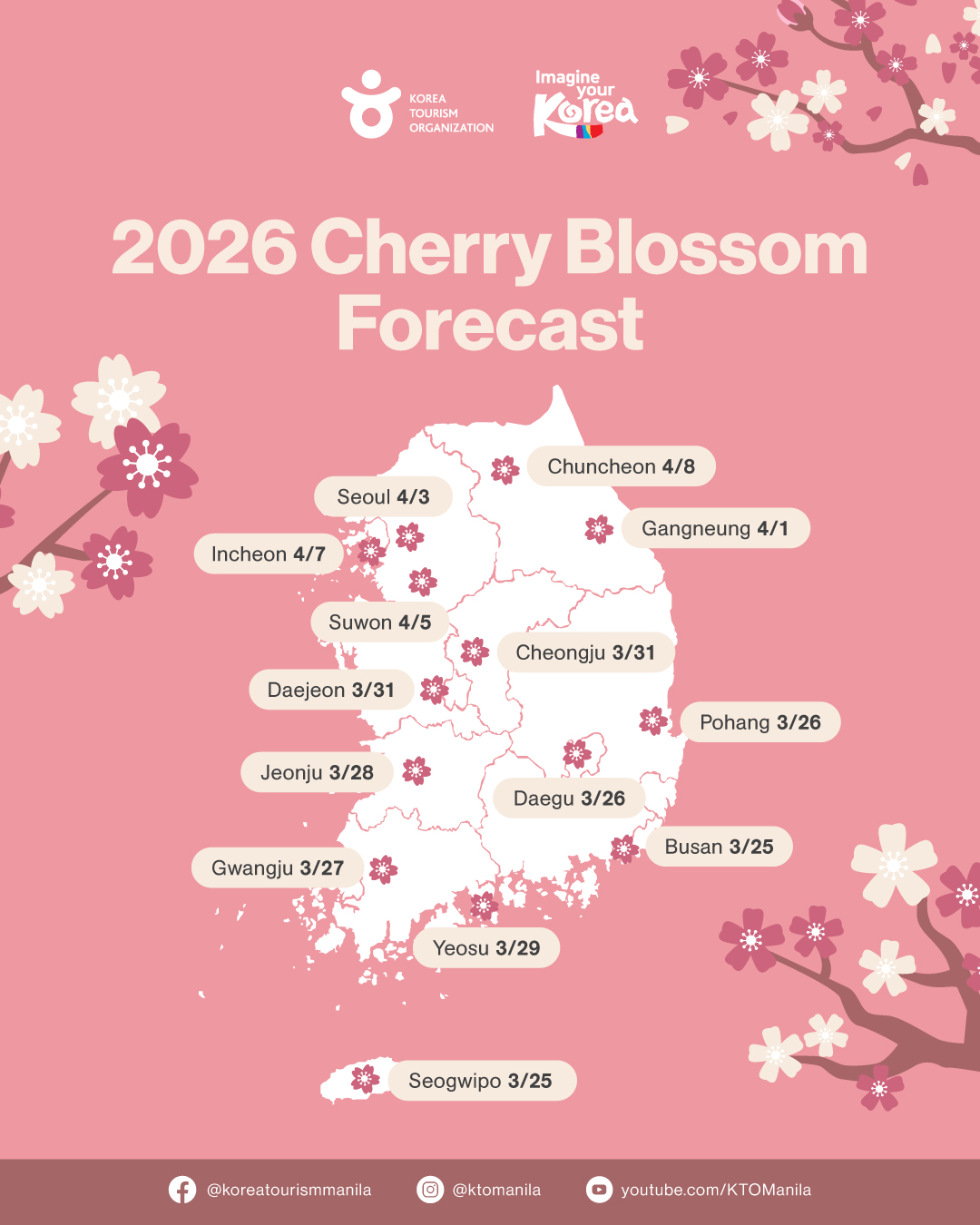 2026 Korea Cherry Blossom Forecast