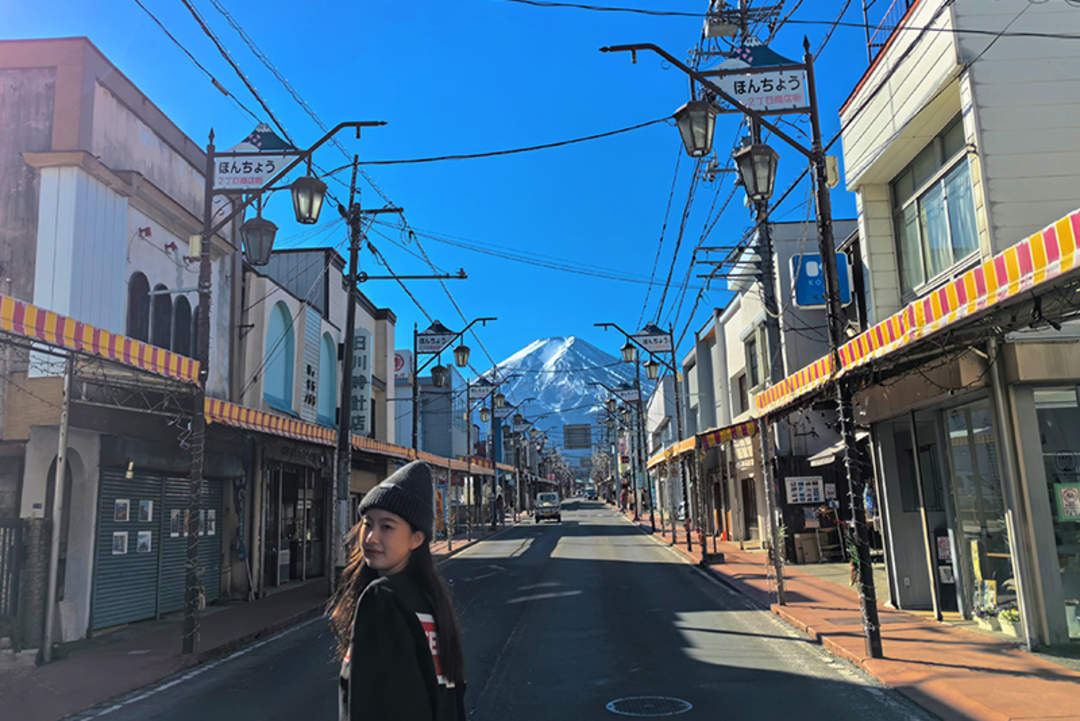 Honcho Street is one of the best Mount Fuji viewing spots