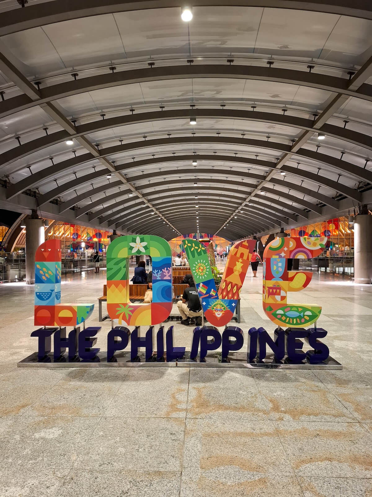 Mactan Airport - Love the Philippines Sign