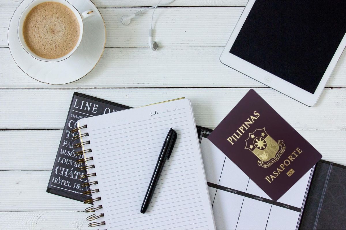 Philippine passport with travel documents
