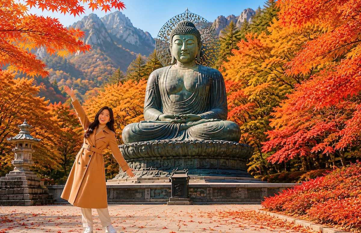 Seoraksan National Park is one of the best places for Korea autumn foliage