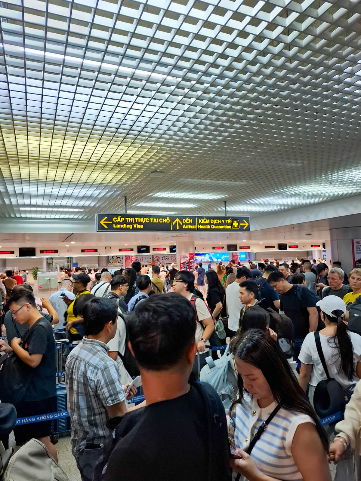 Tan Son Nhat International Airport - immigration line