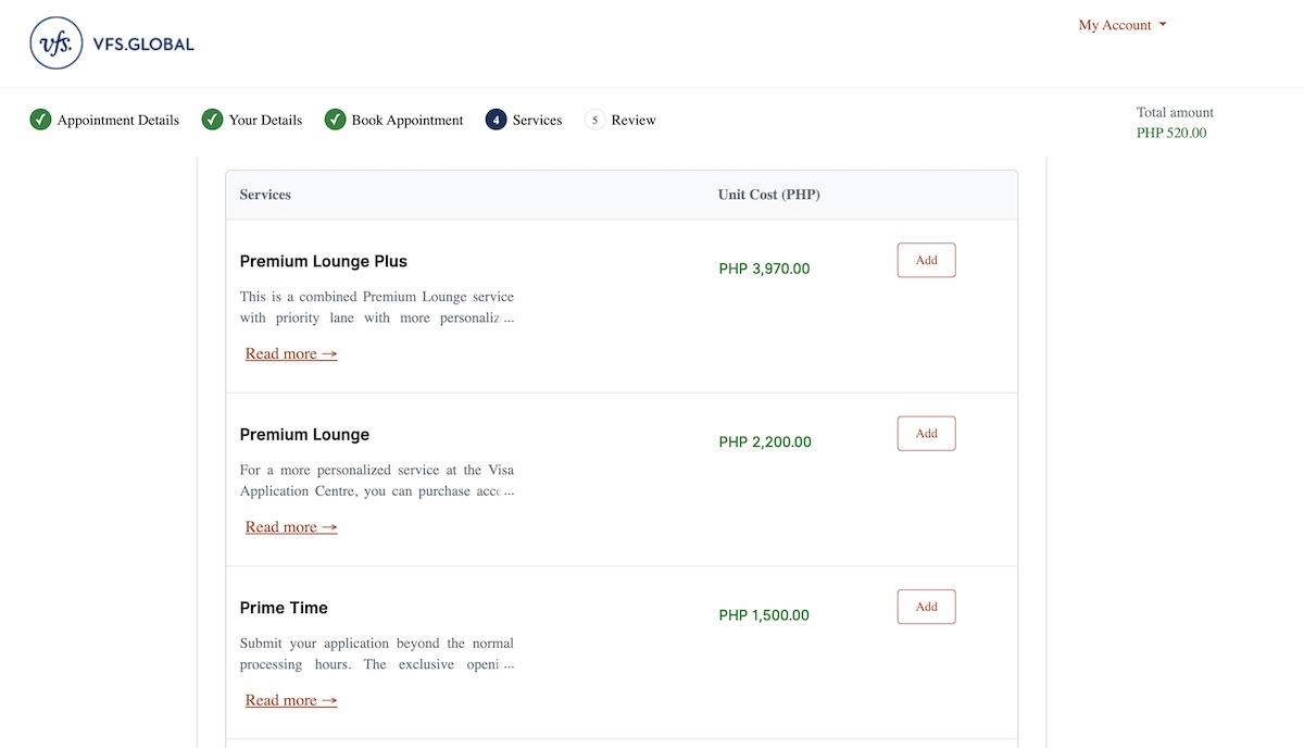 JVAC by VFS Global - Services