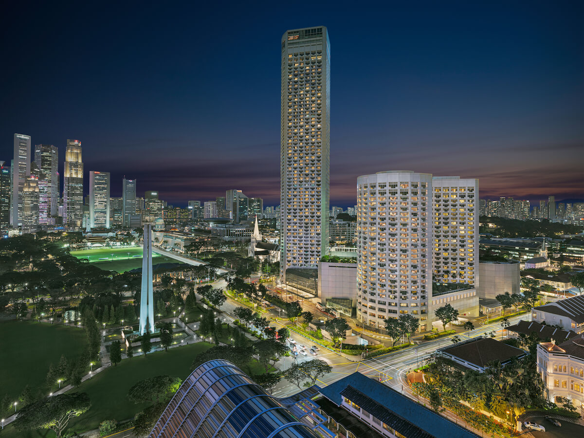 Fairmont Singapore Aerial Shot