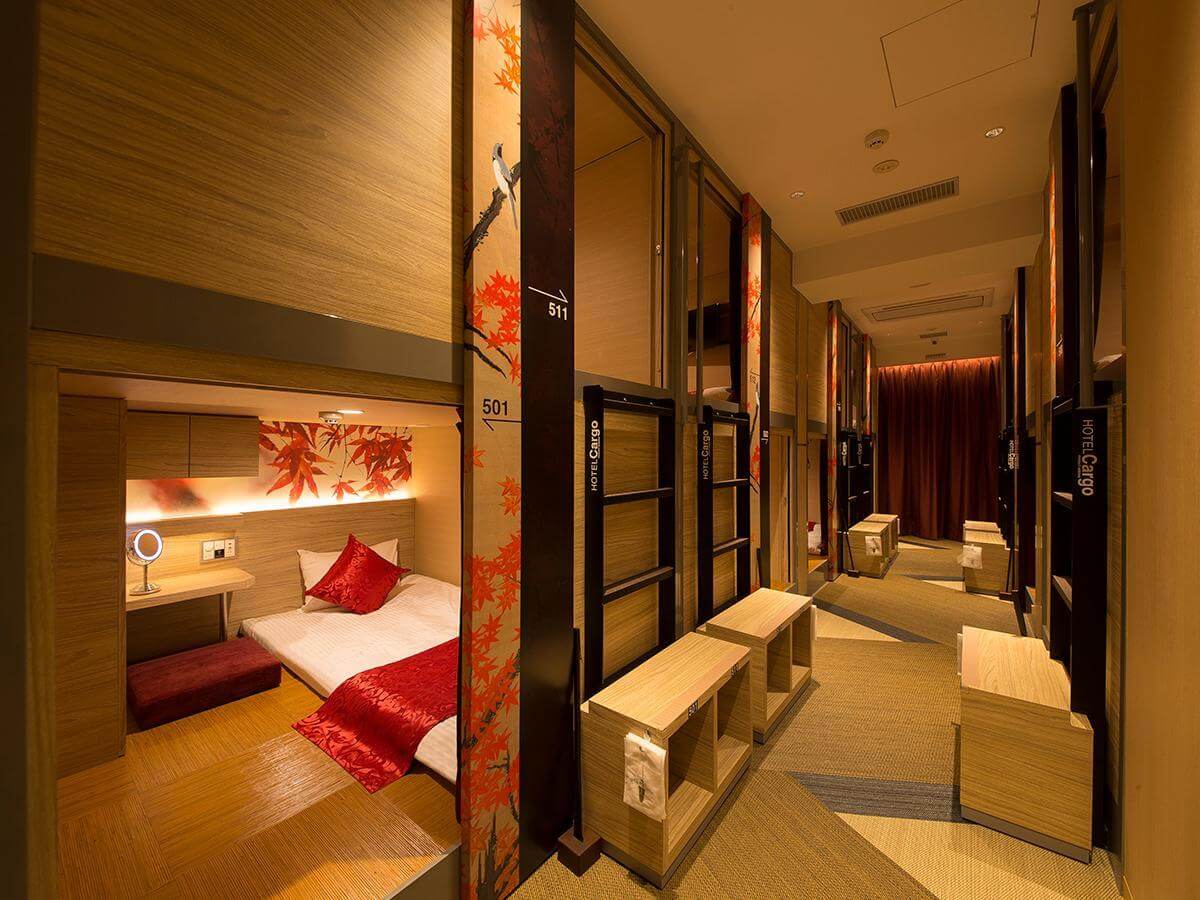 Hotel Cargo Shinsaibashi is one of the best capsule hotels in Osaka